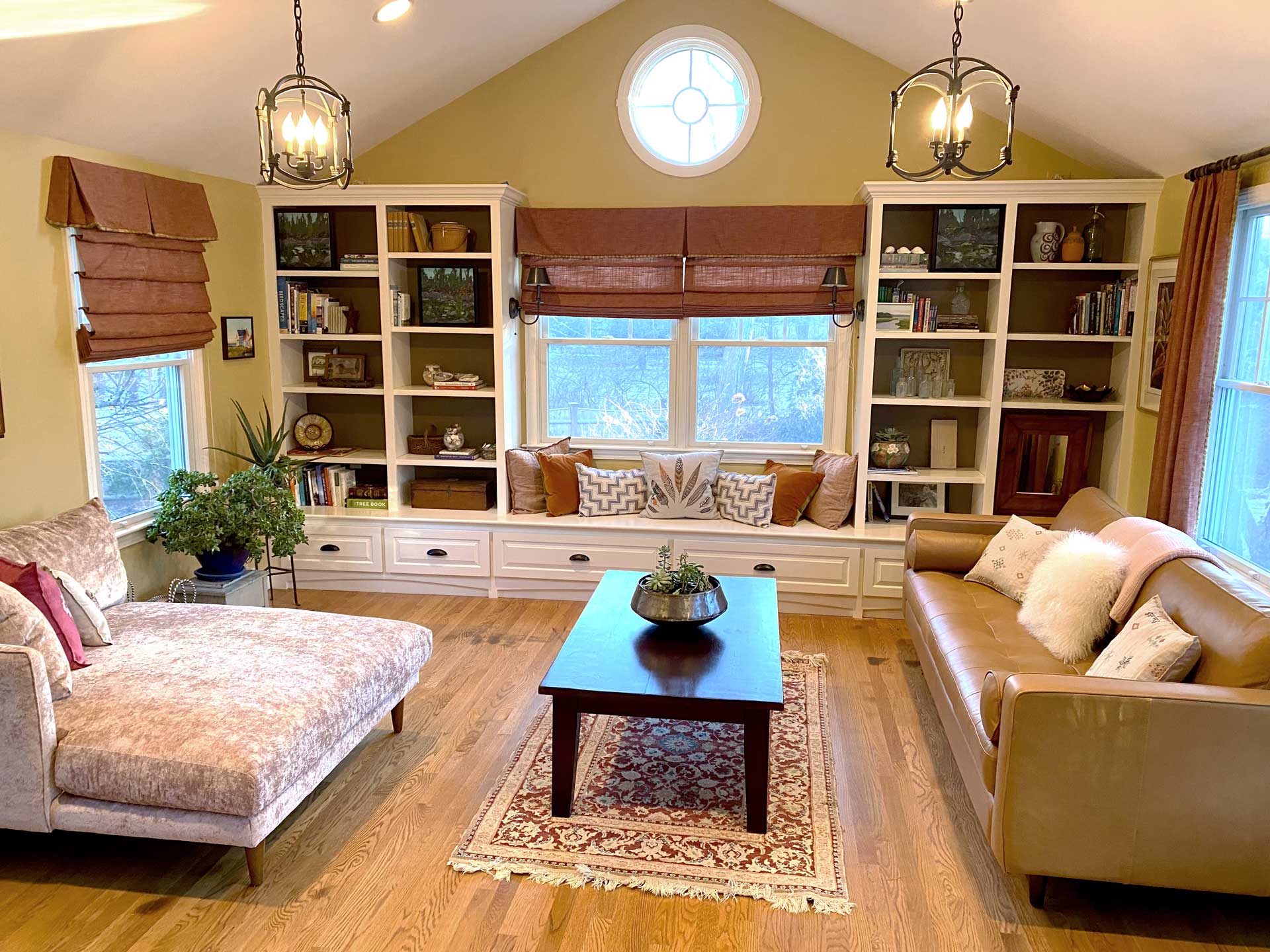 Living room staged by Colleen Van Houten 